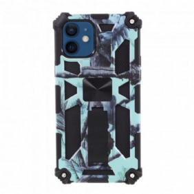 Telefoonhoesje voor iPhone 12 Mini Camouflage Verwijderbare Ondersteuning