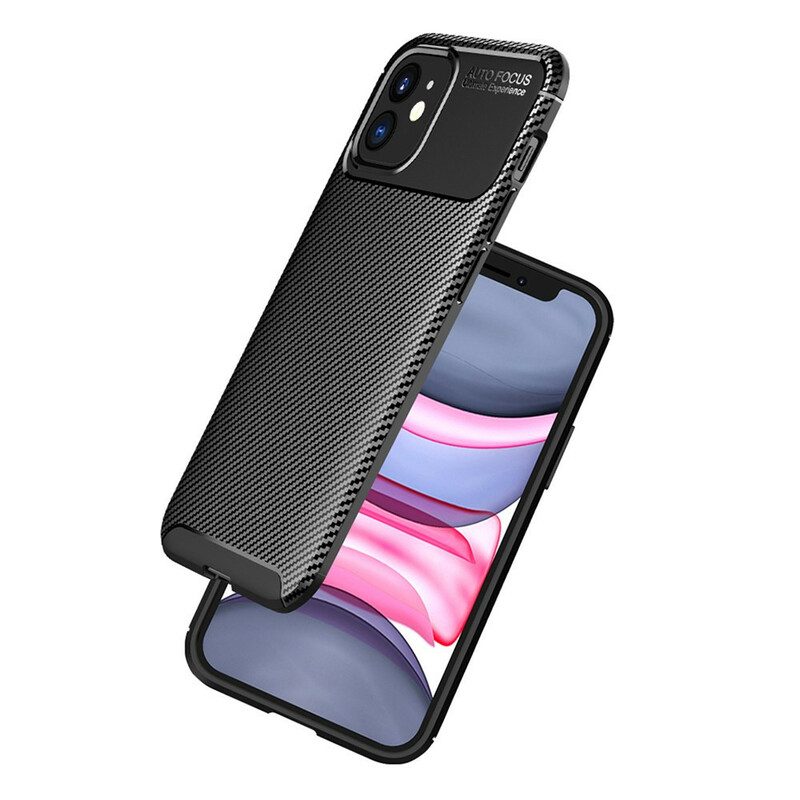 Telefoonhoesje voor iPhone 12 Mini Flexibele Koolstofvezeltextuur