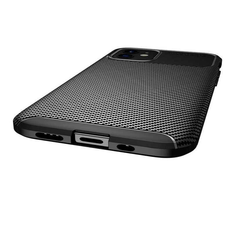 Telefoonhoesje voor iPhone 12 Mini Flexibele Koolstofvezeltextuur