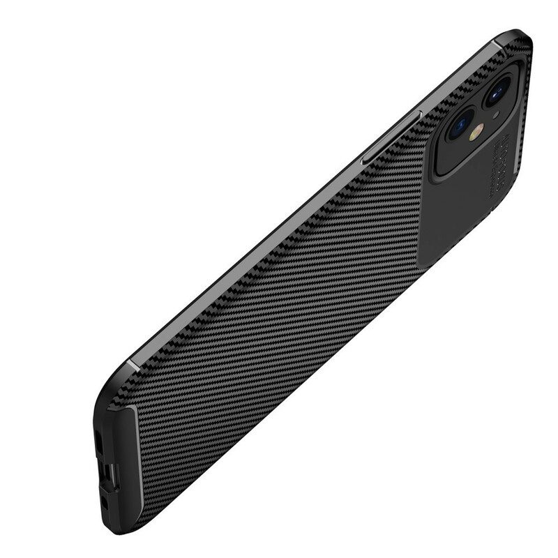 Telefoonhoesje voor iPhone 12 Mini Flexibele Koolstofvezeltextuur