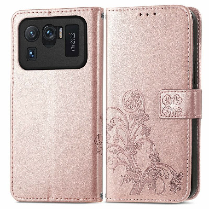 Leren Hoesje voor Xiaomi Mi 11 Ultra Aziatische Bloemen