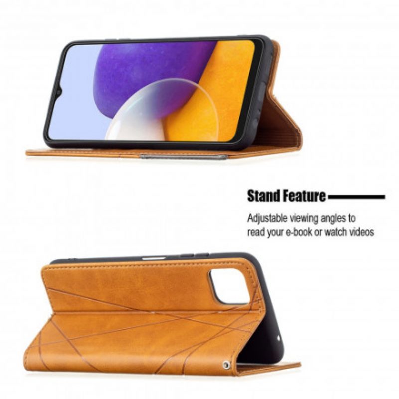 Bescherming Hoesje voor Samsung Galaxy A22 5G Folio-hoesje Artistieke Stijl