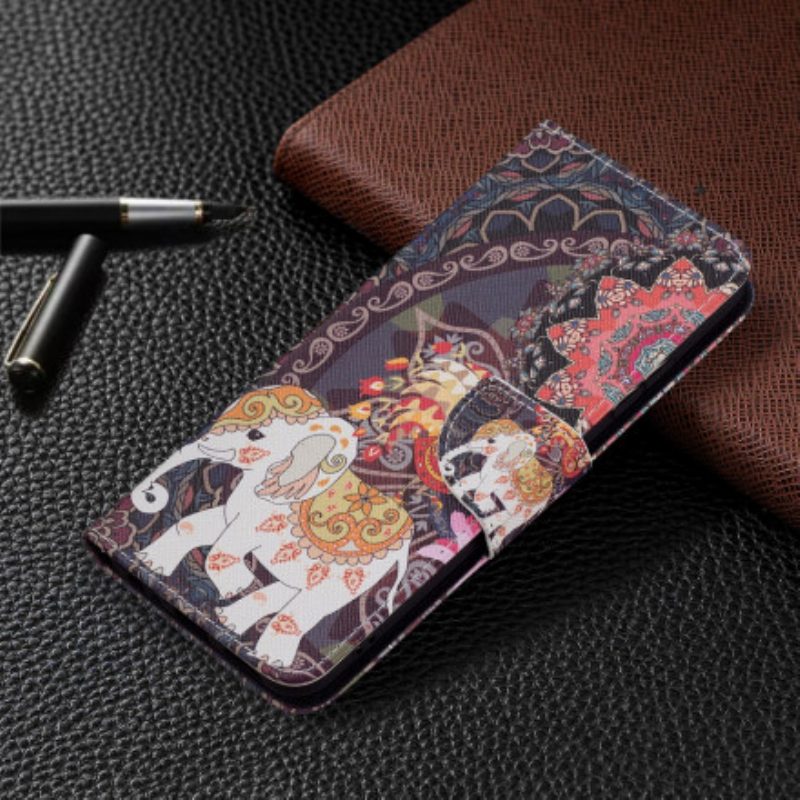 Flip Case voor Samsung Galaxy A22 5G Indische Olifant