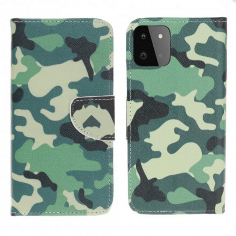 Flip Case voor Samsung Galaxy A22 5G Militaire Camouflage