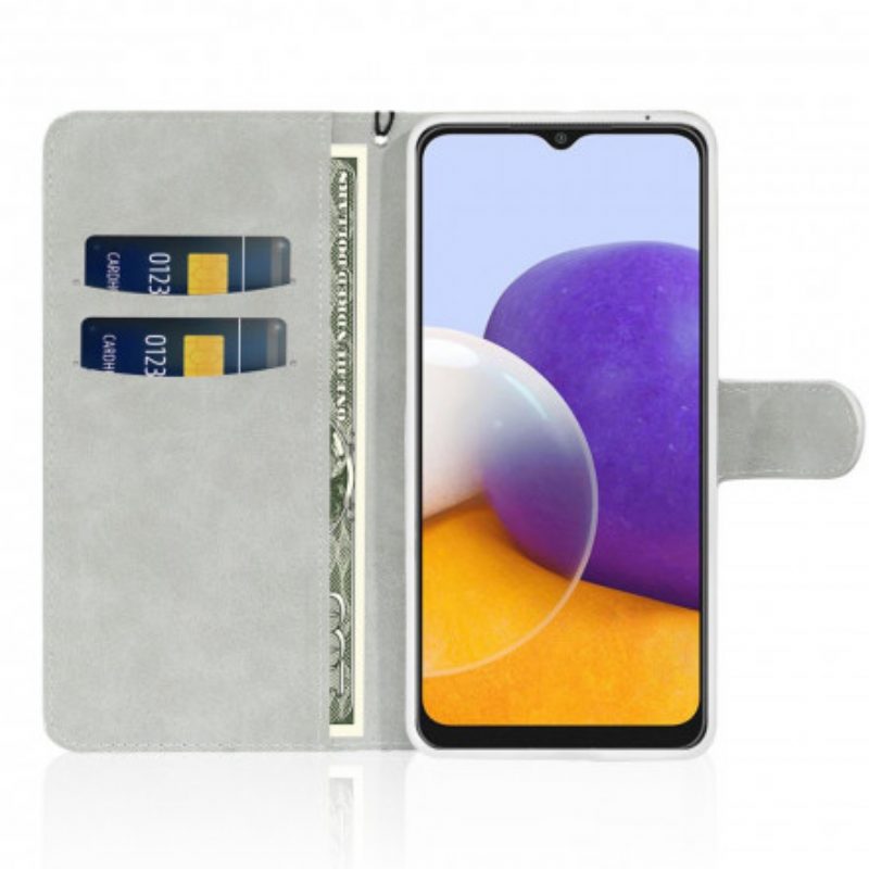 Flip Case voor Samsung Galaxy A22 5G Pailletten S-ontwerp