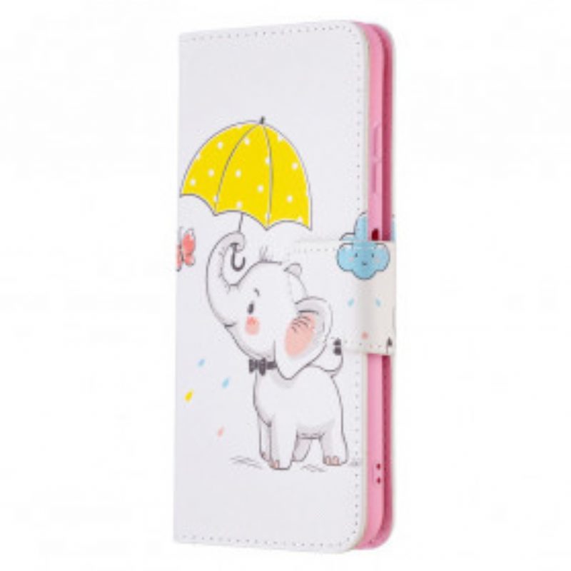 Folio-hoesje voor Samsung Galaxy A22 5G Baby Olifant