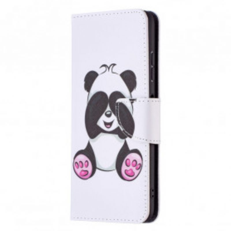 Folio-hoesje voor Samsung Galaxy A22 5G Panda-plezier