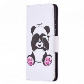 Folio-hoesje voor Samsung Galaxy A22 5G Panda-plezier