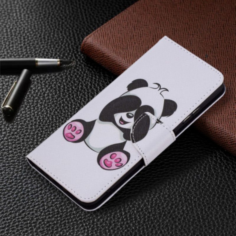 Folio-hoesje voor Samsung Galaxy A22 5G Panda-plezier