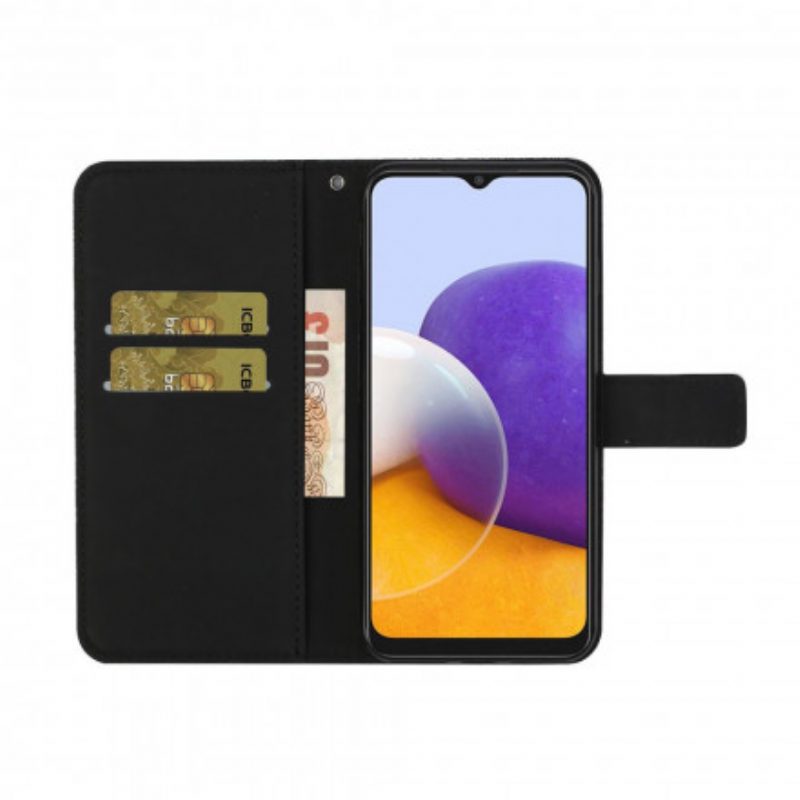 Folio-hoesje voor Samsung Galaxy A22 5G Tapijt Patroon