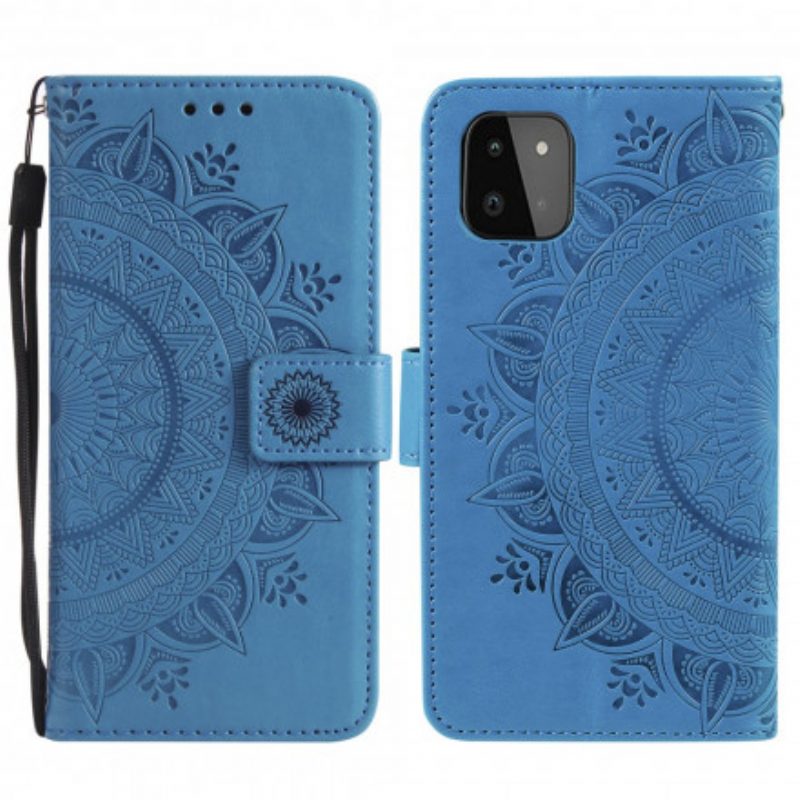 Folio-hoesje voor Samsung Galaxy A22 5G Zon Mandala