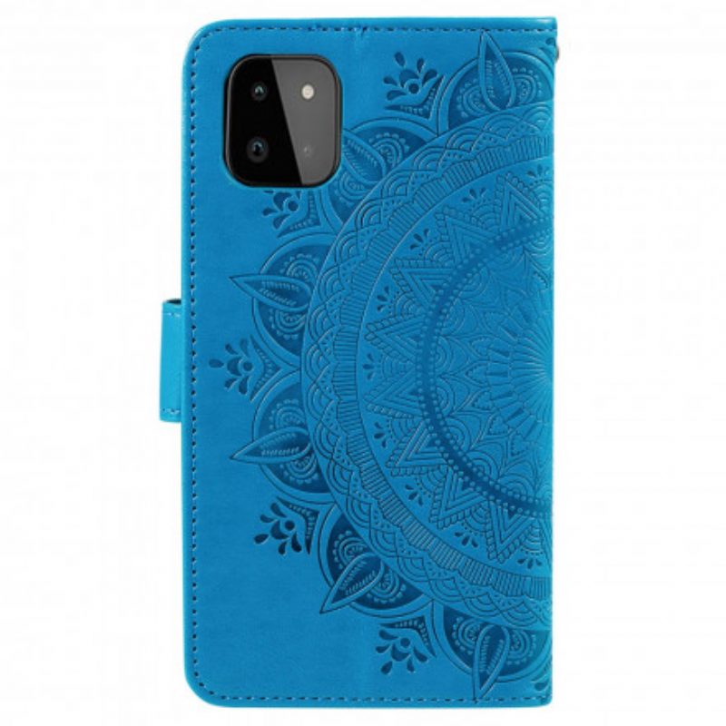 Folio-hoesje voor Samsung Galaxy A22 5G Zon Mandala