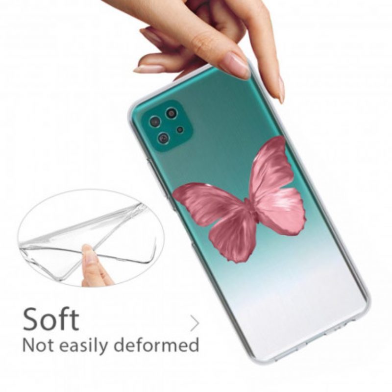 Hoesje voor Samsung Galaxy A22 5G Flexibele Vlinders