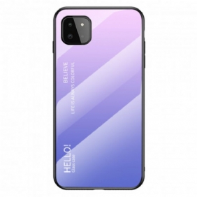 Hoesje voor Samsung Galaxy A22 5G Gehard Glas Hallo