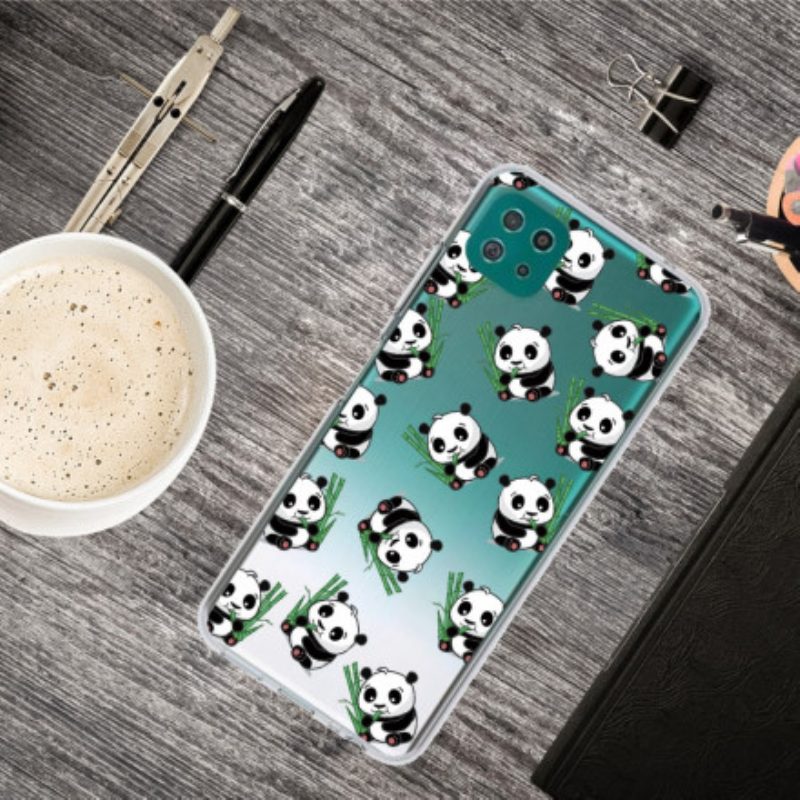 Hoesje voor Samsung Galaxy A22 5G Kleine Panda's