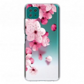 Hoesje voor Samsung Galaxy A22 5G Kleine Roze Bloemen