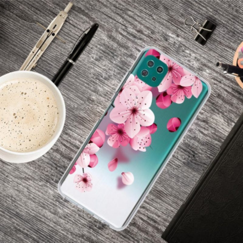 Hoesje voor Samsung Galaxy A22 5G Kleine Roze Bloemen