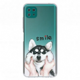 Hoesje voor Samsung Galaxy A22 5G Lach Hond