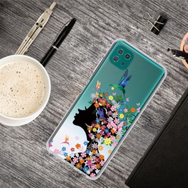 Hoesje voor Samsung Galaxy A22 5G Mooi Bloemhoofd