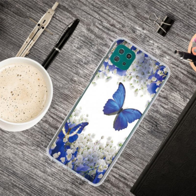 Hoesje voor Samsung Galaxy A22 5G Ontwerp Vlinders