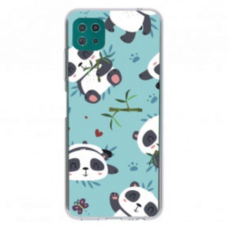 Hoesje voor Samsung Galaxy A22 5G Stelletje Panda's