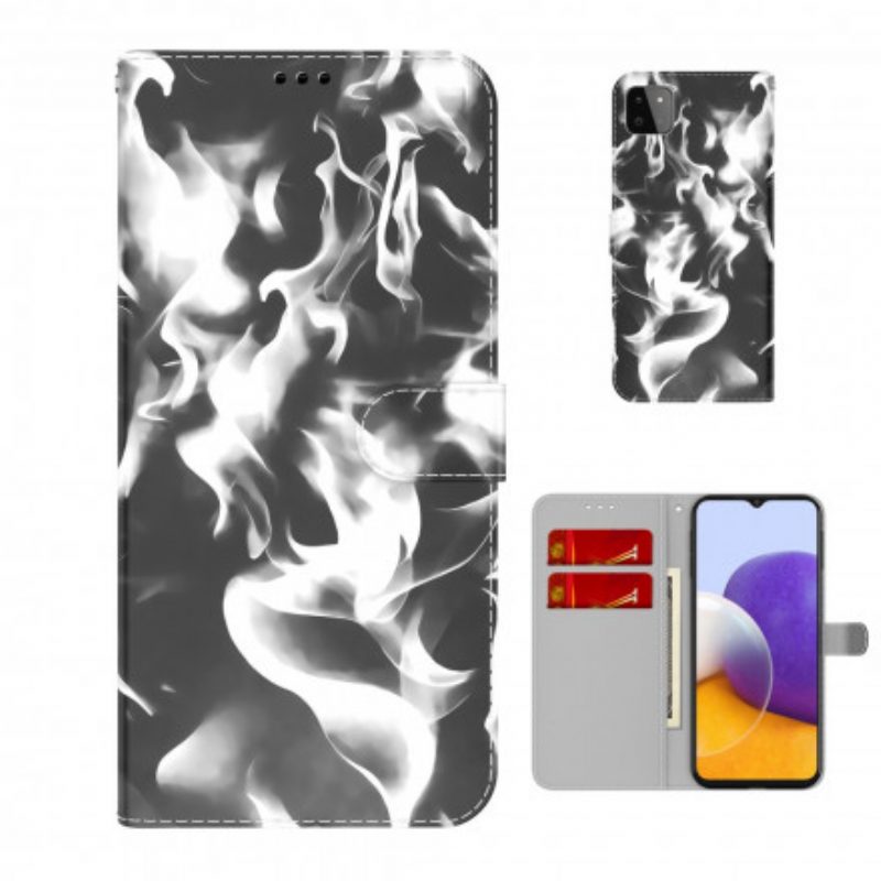 Leren Hoesje voor Samsung Galaxy A22 5G Abstract Patroon