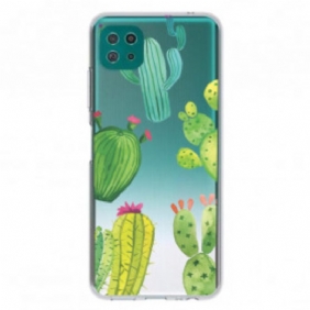 Telefoonhoesje voor Samsung Galaxy A22 5G Aquarel Cactussen