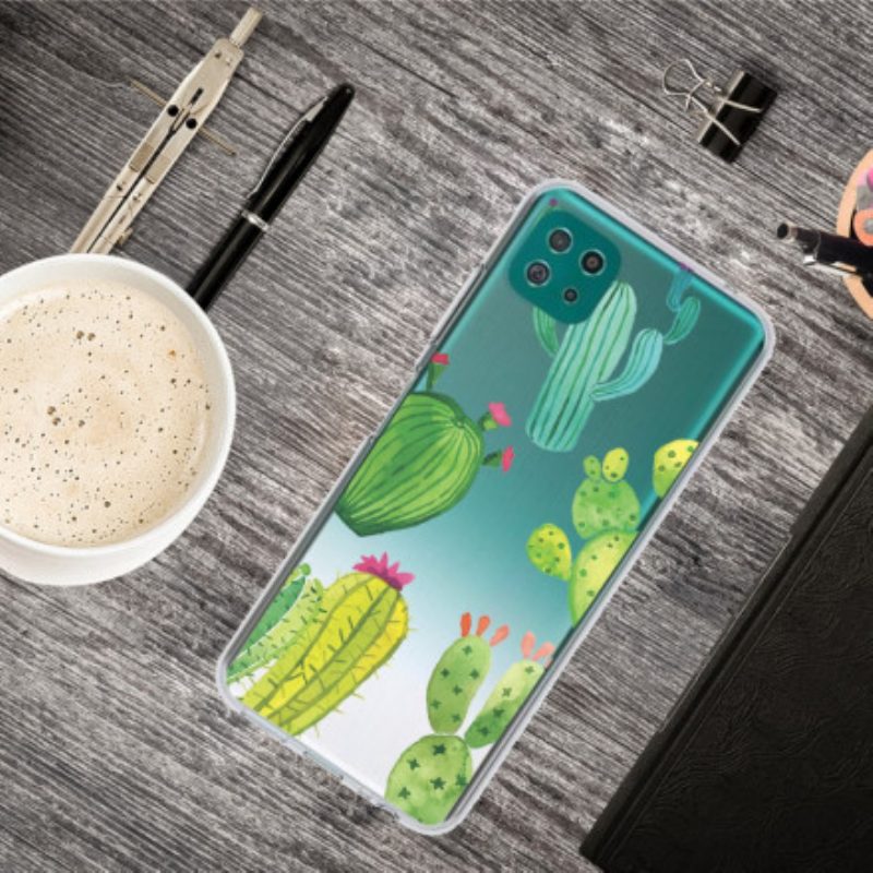 Telefoonhoesje voor Samsung Galaxy A22 5G Aquarel Cactussen