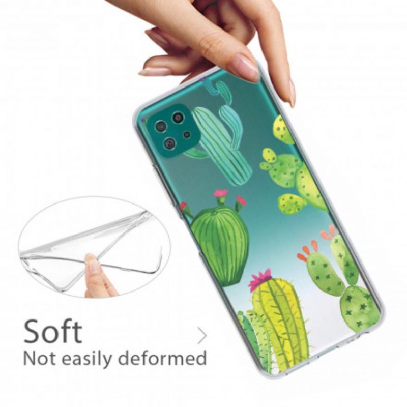 Telefoonhoesje voor Samsung Galaxy A22 5G Aquarel Cactussen