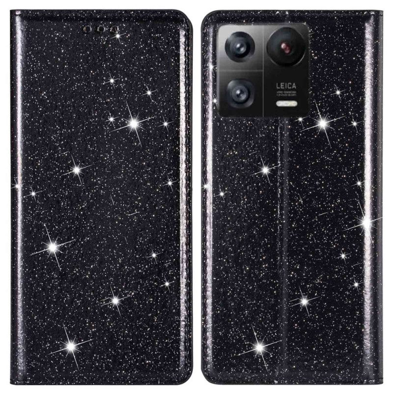 Bescherming Hoesje voor Xiaomi 13 Folio-hoesje Paillettenstijl