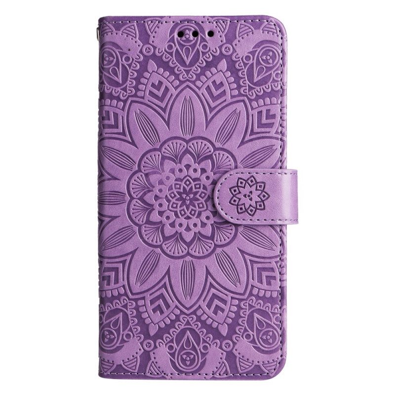 Folio-hoesje voor Xiaomi 13 Mandala Zon Met Lanyard