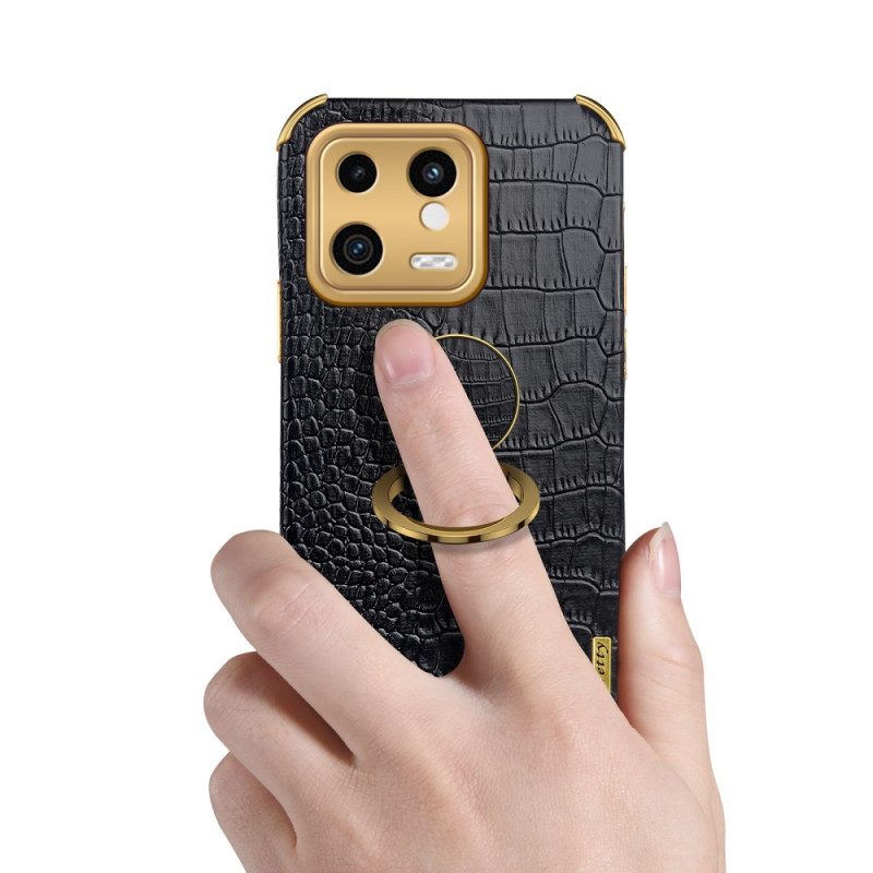 Hoesje voor Xiaomi 13 Krokodileffect Met Ring