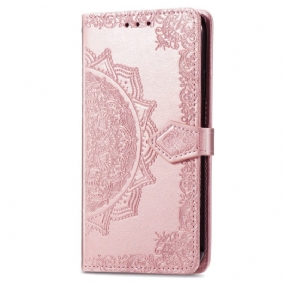 Leren Hoesje voor Xiaomi 13 Mandala Zon Met Lanyard