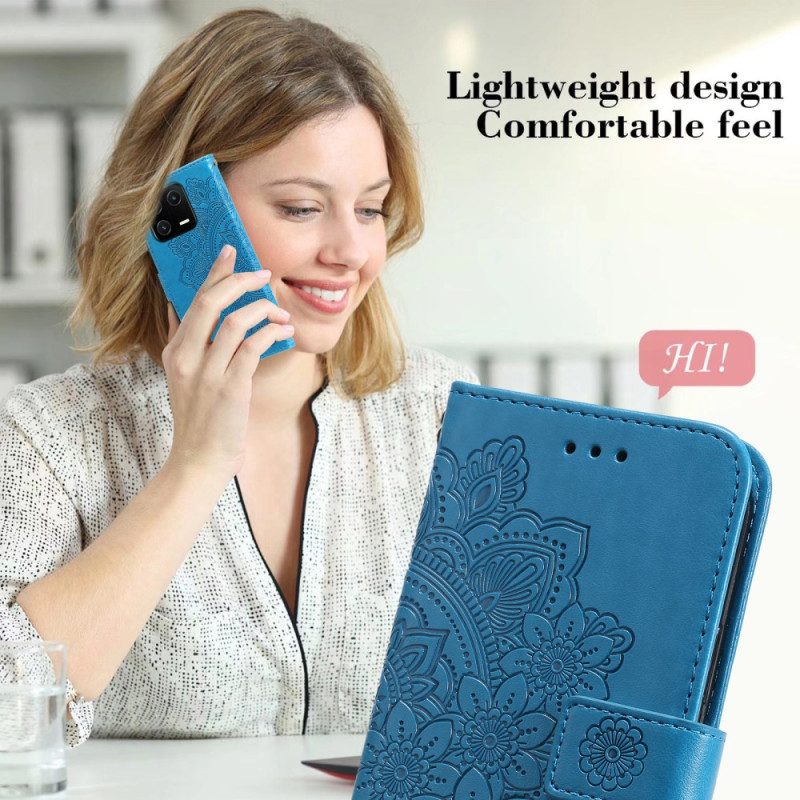 Leren Hoesje voor Xiaomi 13 Met Ketting Strakke Mandala