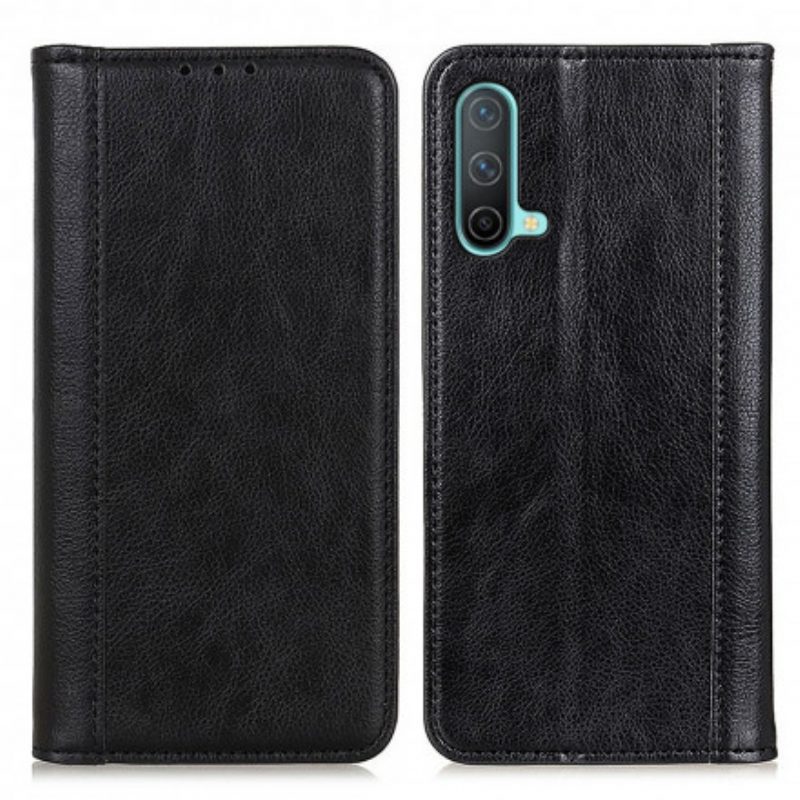 Bescherming Hoesje voor OnePlus Nord CE 5G Folio-hoesje Elegantie Split Litchi Leer