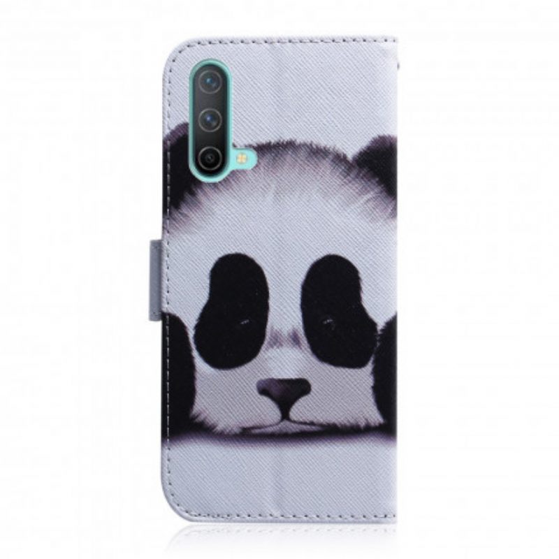 Flip Case voor OnePlus Nord CE 5G Panda Gezicht