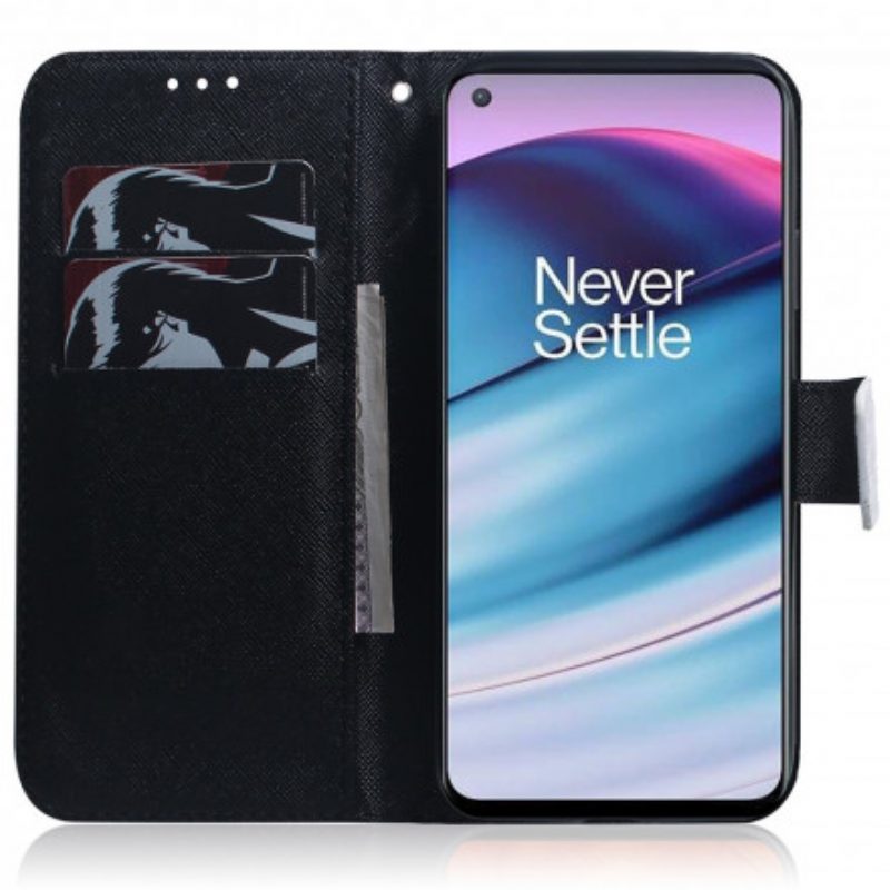 Flip Case voor OnePlus Nord CE 5G Panda Gezicht