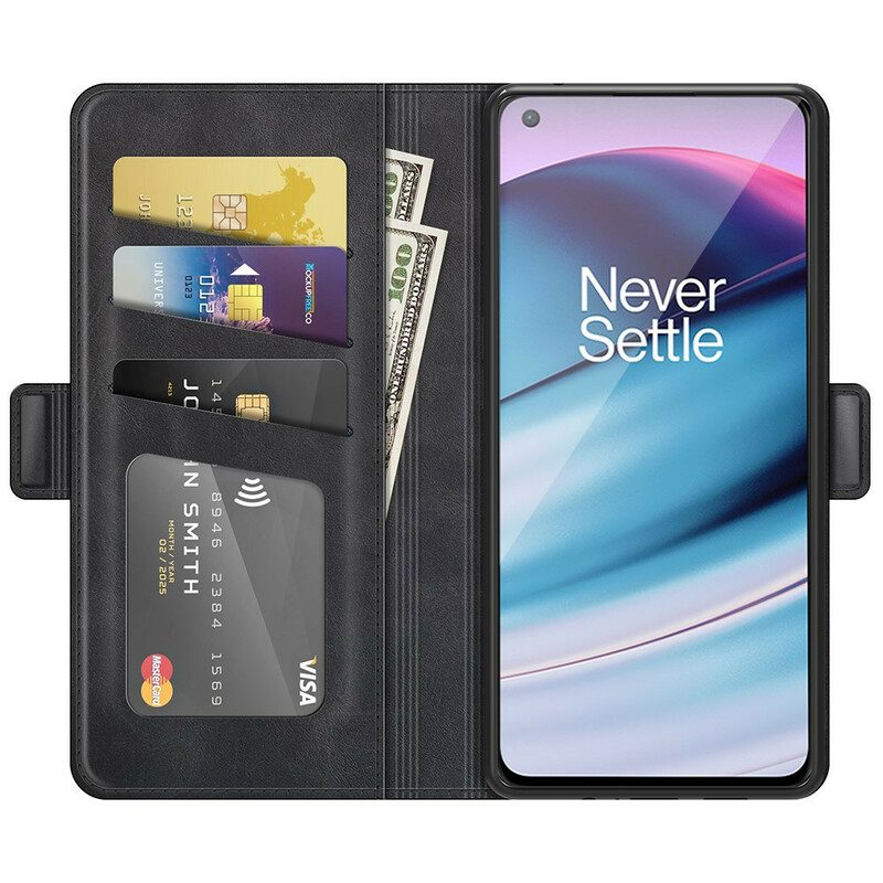 Folio-hoesje voor OnePlus Nord CE 5G Flip Case Klassieke Dubbele Klep