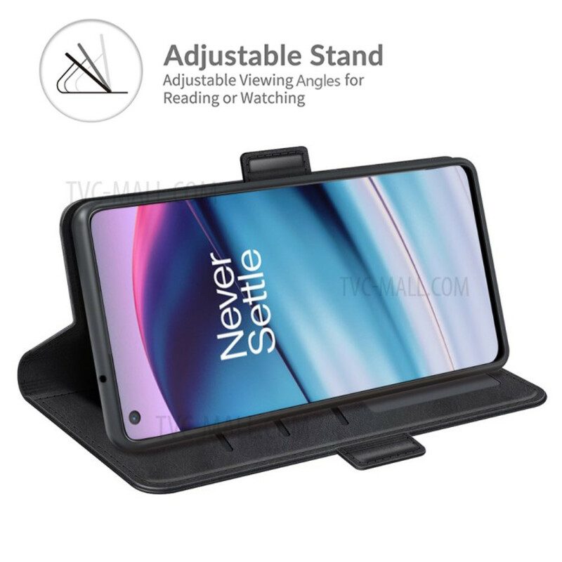 Folio-hoesje voor OnePlus Nord CE 5G Flip Case Klassieke Dubbele Klep