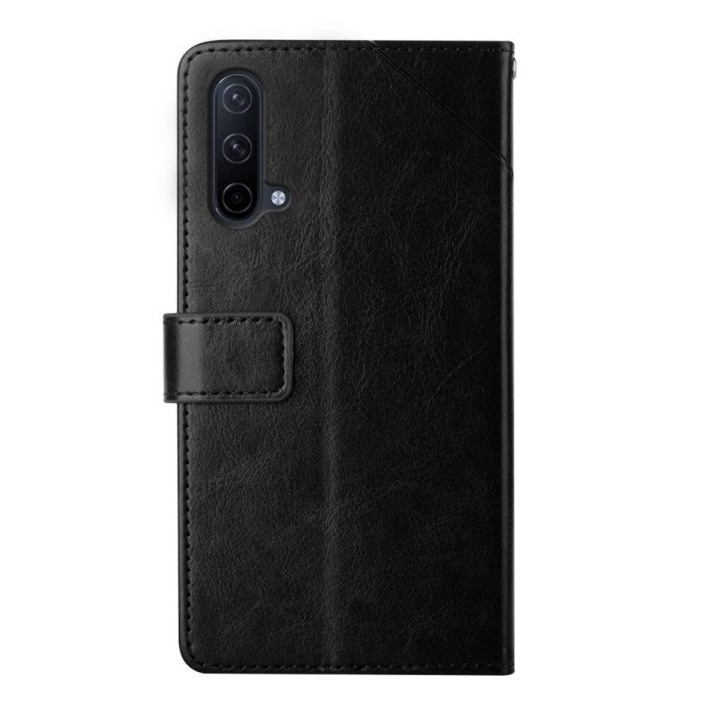 Folio-hoesje voor OnePlus Nord CE 5G Stijl Leer Geo Y Design