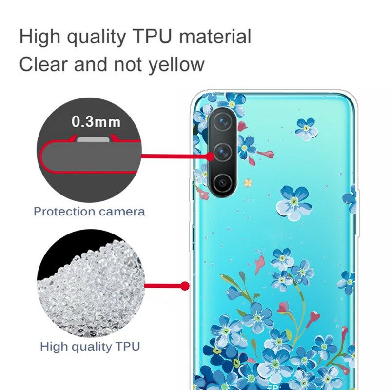 Hoesje voor OnePlus Nord CE 5G Blauwe Bloemen