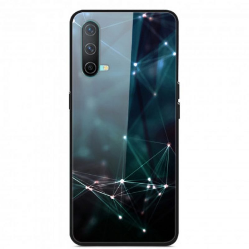 Hoesje voor OnePlus Nord CE 5G Gehard Glas Abstracte Kleuren