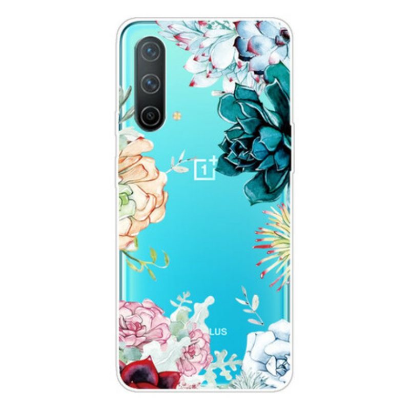 Hoesje voor OnePlus Nord CE 5G Naadloze Aquarel Bloemen