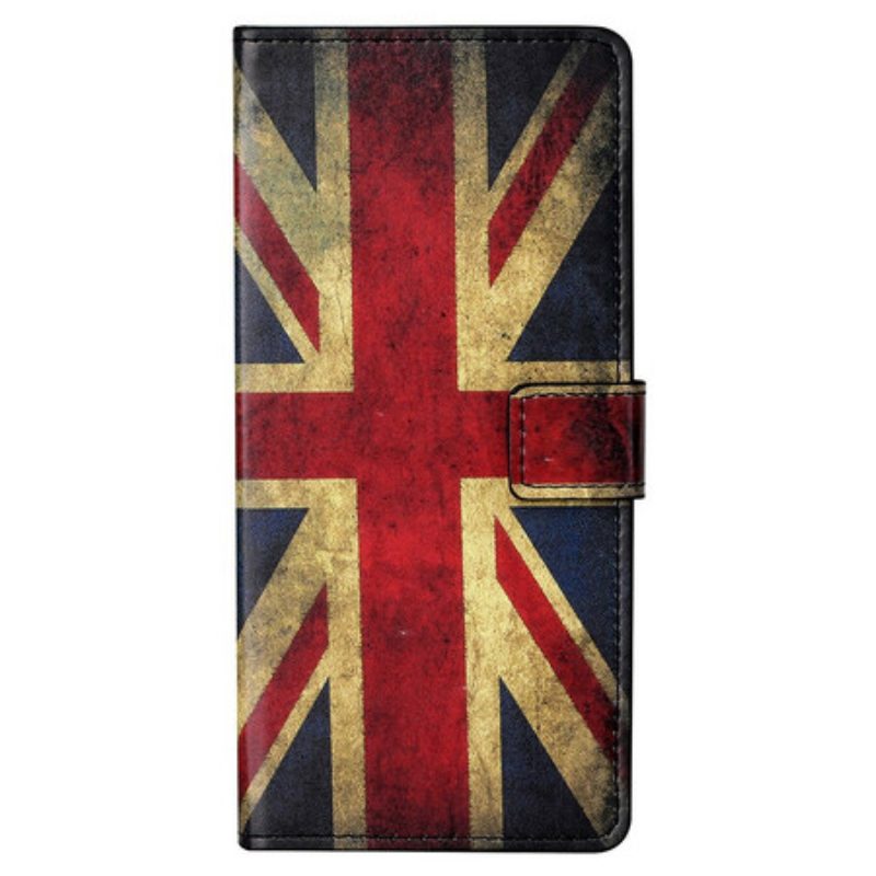 Leren Hoesje voor OnePlus Nord CE 5G Engelse Vlag