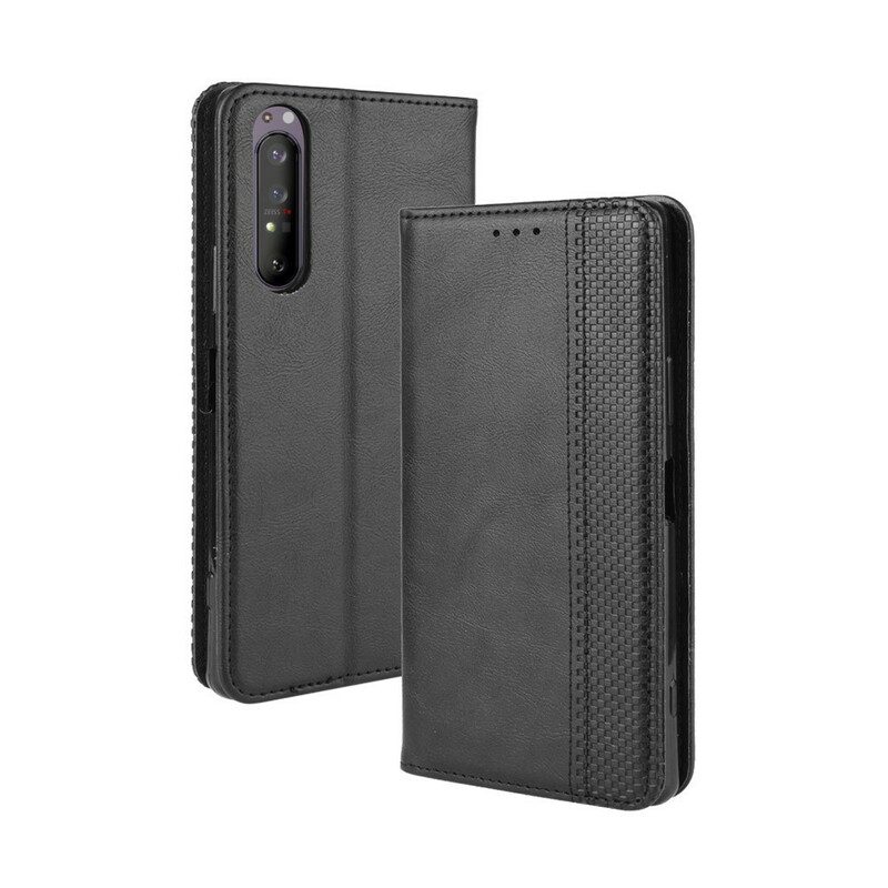 Bescherming Hoesje voor Sony Xperia 5 II Folio-hoesje Gestileerd Vintage Leereffect