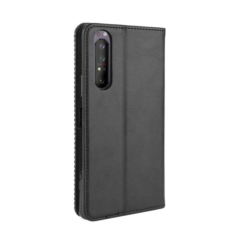 Bescherming Hoesje voor Sony Xperia 5 II Folio-hoesje Gestileerd Vintage Leereffect