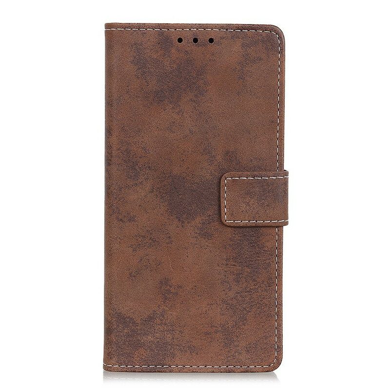 Leren Hoesje voor Sony Xperia 5 II Vintage Leereffect