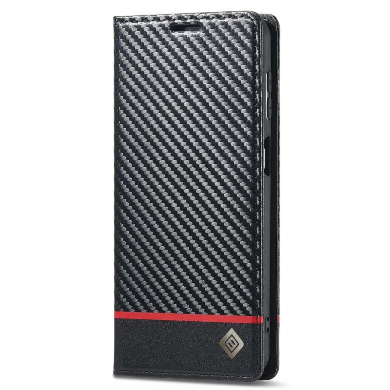 Bescherming Hoesje voor Samsung Galaxy A23 5G Folio-hoesje Koolstofvezel Lc.imeeke