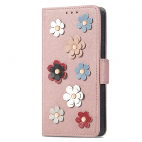 Folio-hoesje voor Samsung Galaxy A23 5G 3d Bloemen