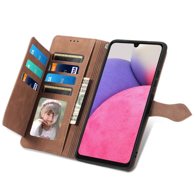 Folio-hoesje voor Samsung Galaxy A23 5G Kanten Portemonnee